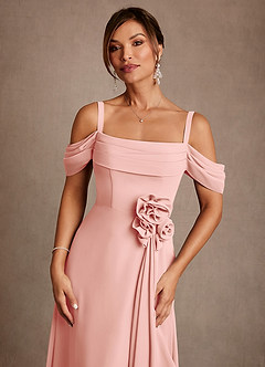 Azazie Amherst Klänningar till brudens mor Klä A-Line i Chiffong Av axeln Rosett image5