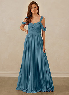 Christian Siriano Bridal for Azazie 1013 Bridesmaid Dresses Bermuda A-Line Off the Shoulder Chiffon Dress image8