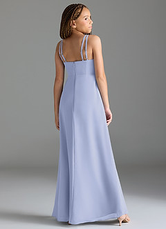 Azazie Leo Junior Lavender Mermaid Pleated Chiffon Dress image5