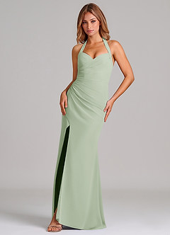 Azazie Emeria Suknie dla druhen Syrena Dekolt w kształcie serca Szyfon Do ziemi Sukienka image1