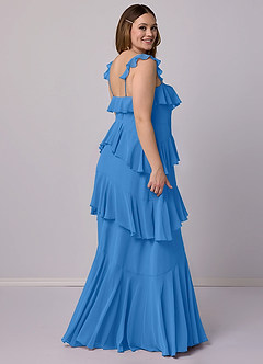 Barbie ♥ Azazie Bridesmaid Dresses Blue Jay A-Line Sweetheart Neckline Chiffon Dress image10