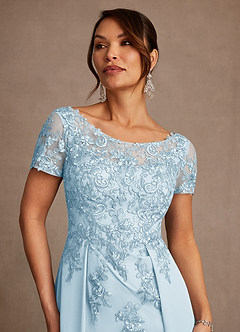 Azazie Alva Mother of the Bride Dresses Sky Blue A-Line Lace Dress image6