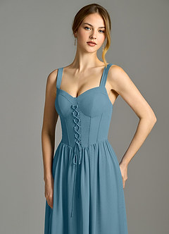 Azazie Porscha Suknie dla druhen Linia A Dekolt w kształcie serca Szyfon Do ziemi Sukienka image2