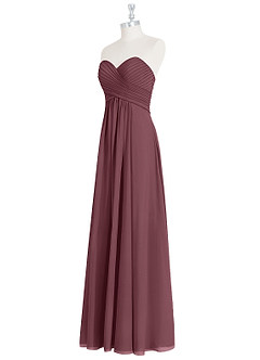 Azazie Yazmin Bridesmaid Dresses Sangria A-Line Sweetheart Neckline Chiffon Convertible Dress image10
