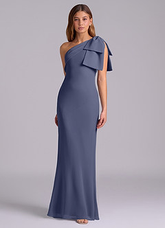 Azazie Yuanna Bridesmaid Dresses Stormy Mermaid One Shoulder Chiffon Dress image5