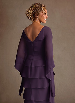 Azazie Arabinda 신부의 어머니 드레스 쉬스 셔링 쉬폰 플로어 길이 드레스 image6