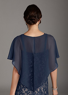 Azazie Lemus Mother of the Bride Dresses Dark Navy Taupe Sheath Sequins Chiffon Dress image6