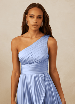 Christian Siriano Bridal for Azazie 1008 Brautjungfernkleider A-Linie One-Shoulder Stretch-Satin Kleid Eis image8