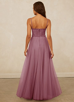 Christian Siriano Bridal for Azazie 1015 Final Sale Vintage Mauve A-Line Lace Tulle Dress image8