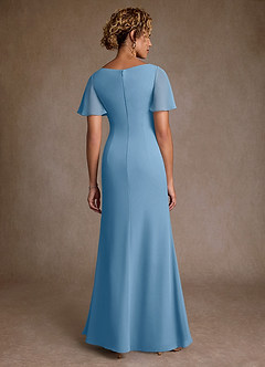 Azazie Suffolk Suknie dla Matki Panny Młodej Linia A Pofałdowany Szyfon Długość podłogi Sukienka image3