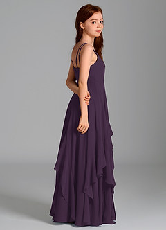 Azazie Karan Junior Plum A-Line Chiffon Dress image6