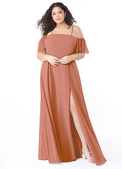 Azazie Sue Bridesmaid Dresses MAI TAI A-Line Off the Shoulder Chiffon Convertible Dress image6