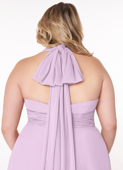 Azazie Fifi Abiti da Damigella Abito Convertibile A-Line in Chiffon Senza Cinturino Lilla Glassato image14