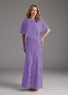 Azazie Whilhelmina vestidos de madre de la novia Vestido de Tahití de Gasa de Corte Sirena con Encaje image1