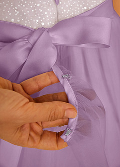 Azazie Tay Flower Girl Dresses Wisteria A-Line Sequins Tulle Dress image4