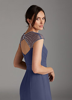 Azazie Blanchett Kleider für die Brautmutter Meerjungfrau-Linie Pailletten Chiffon Kleid Sturm image6
