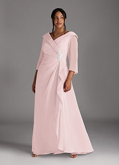 Azazie Jaycee Mother of the Bride Dresses Blushing Pink A-Line Chiffon Dress image7