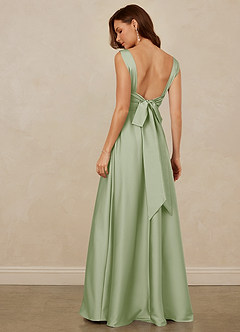 Christian Siriano Bridal for Azazie 1001 Bridesmaid Dresses Dusty Sage A-Line Sweetheart Neckline Stretch Satin Dress image12