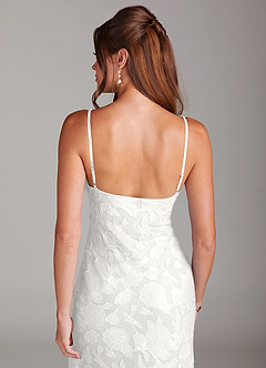 Azazie Tianna Brudepigekjoler Skede Blonder Blomsterudbrændthed Gulv-længde Kjole image7