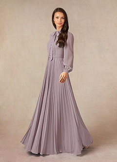 Azazie Adellah Mother of the Bride Dresses Dusk A-Line Pleated Chiffon Dress image2