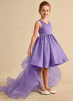 Azazie Julietta Flower Girl Dresses Tahiti Ball-Gown Convertible Tulle Dress image3