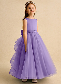 Azazie Lior Robe Demoiselle D'honneur Fillette Robe Princesse en Tulle Plissée Tahiti image3