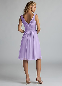 Azazie Grace Bridesmaid Dresses Lilac A-Line Pleated Chiffon Dress image2