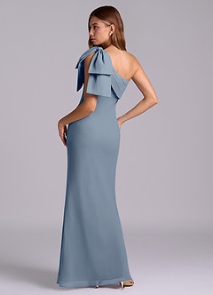 Azazie Yuanna Bridesmaid Dresses Twilight Mermaid One Shoulder Chiffon Dress image6