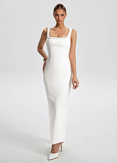Aure White Maxi Dress image5