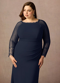 Azazie Peggy 신부의 어머니 드레스 쉬스 레이스 플로어 길이 드레스 image11