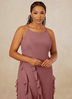 Christian Siriano Bridal for Azazie 1006 Bridesmaid Dresses Desert Rose Mermaid Ruched Chiffon Dress image14
