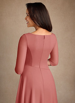 Azazie Durant Mother of the Bride Dresses Antique Rose A-Line Pleated Chiffon Dress image5