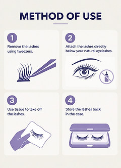 front Self-Adhesive Natural Cluster Lashes