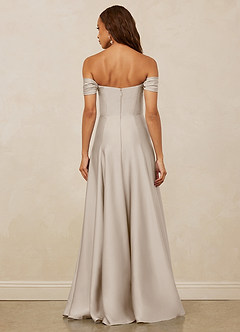 Christian Siriano Bridal for Azazie 1002 Bridesmaid Dresses Frost A-Line Off the Shoulder Stretch Satin Convertible Dress image6