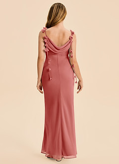 Azazie Trinity Junior Antique Rose Mermaid Pleated Chiffon Dress image2
