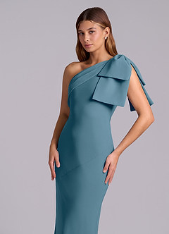 Azazie Yuanna Bridesmaid Dresses Bermuda Mermaid One Shoulder Chiffon Dress image7