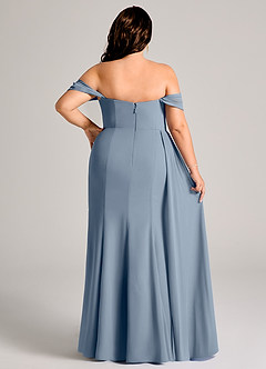 Azazie Amyra Bridesmaid Dresses Twilight Sheath Off the Shoulder Chiffon Convertible Dress image15