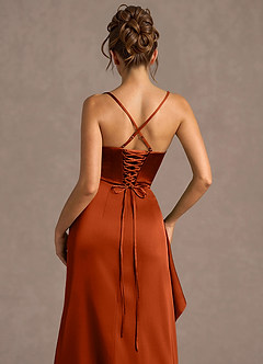 Thora Paprika Open Back Prom Dress image6
