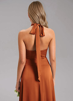 Azazie Tracie Brautjungfernkleider A-Linie Seitliche Cut-Outs Stretch-Satin Kleid Kanel image7