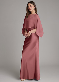 Azazie Ambra Abiti da Damigella Abito Sirena in Raso Elasticizzato Plissettato Ametista image6