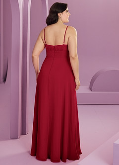 Barbie ♥ Azazie Bridesmaid Dresses Scarlet A-Line with Pockets Chiffon Dress image8