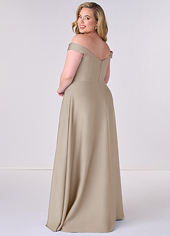 Barbie ♥ Azazie Bridesmaid Dresses Frost A-Line Off the Shoulder Stretch Satin Convertible Dress image8