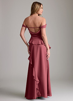 Azazie Sloane Bridesmaid Dresses Merlot A-Line Sweetheart Neckline Chiffon Dress image7