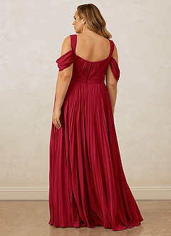 Christian Siriano Bridal for Azazie 1013 Bridesmaid Dresses Scarlet A-Line Off the Shoulder Chiffon Dress image12