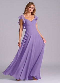 Azazie Leilani Bridesmaid Dresses Tahiti A-Line Pleated Chiffon Dress image3