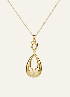 front Gold Zirconia Jewelry Set