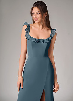 Azazie Callie Bridesmaid Dresses Twilight Mermaid Side Slit Chiffon Convertible Dress image6