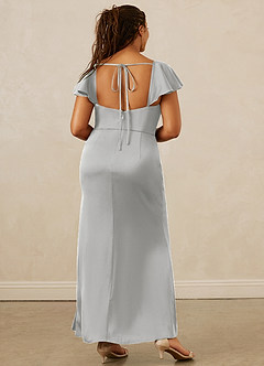Christian Siriano Bridal for Azazie 1005 Bridesmaid Dresses Silver Sheath Sweetheart Neckline Stretch Satin Dress image15