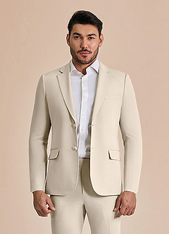 front William Tan Comfort Blend  Suit Jacket