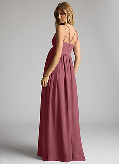 Azazie Emree Maternity Bridesmaid Dresses A-Line Chiffon Floor-Length Dress image5